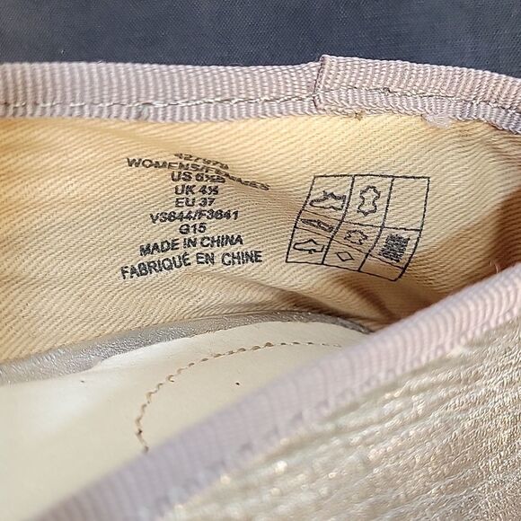 BRAND NEW LANDS'END SLIP ON SILVER METALLIC BALLERINAS FLAT SHOE - Picture 11 of 15